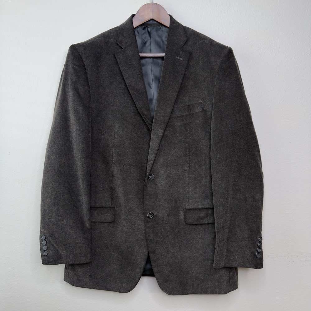 Chaps Ralph Lauren 42L Dark Chocolate Corduroy Sport Coat Blazer Business Preppy